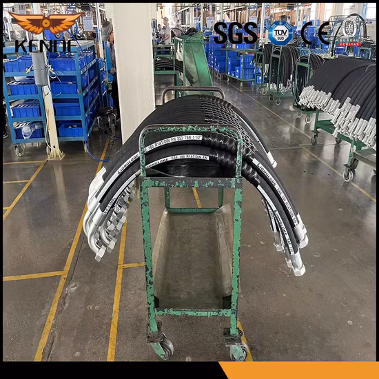 Super Long Service Life Industrial Hydraulic High Pressure Braided Air Oil Water PVC Garden Excavator Rubber Hose Pipe Assembly Flexible 4sh 4sp Hydraulic Hose