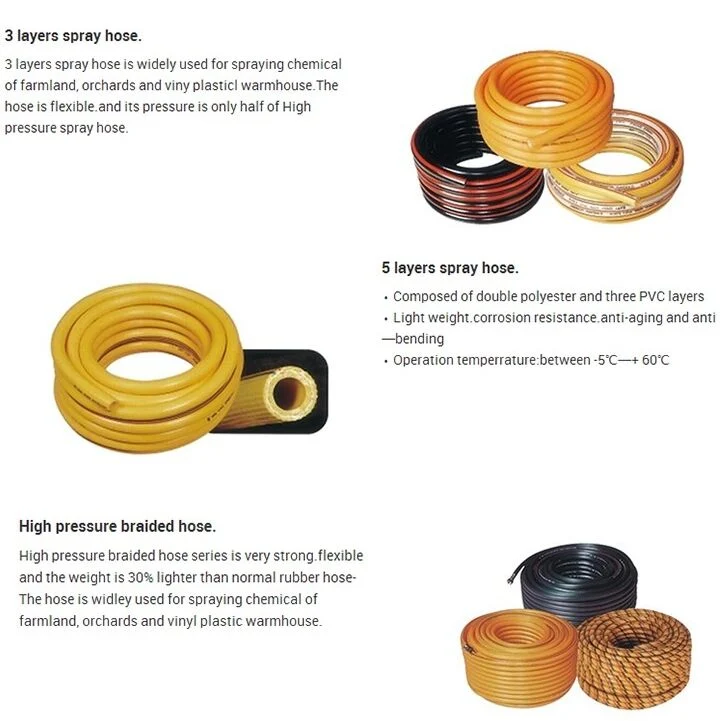 Wholesale Customized High Pressure PVC Power Spray Hose for Agricultural Sprayer