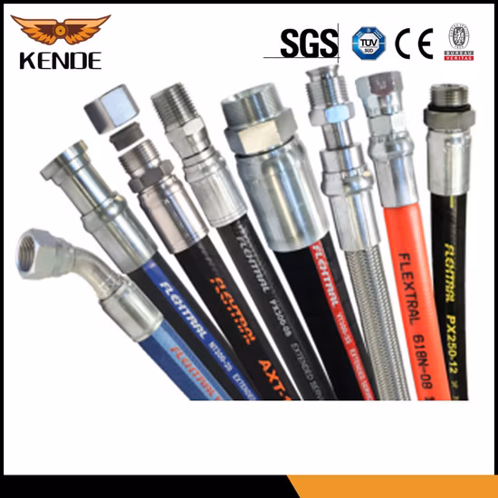 Super Long Service Life Industrial Hydraulic High Pressure Braided Air Oil Water PVC Garden Excavator Rubber Hose Pipe Assembly Flexible 4sh 4sp Hydraulic Hose