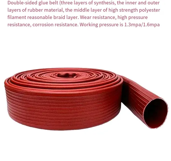1.5-4 Inch Diameter Double Layer Jackets Polyester PVC/TPU/Rubber Resistant Flexible Water Layflat Canvas Lining Fire Hydrant Cabinet Fighting Hose