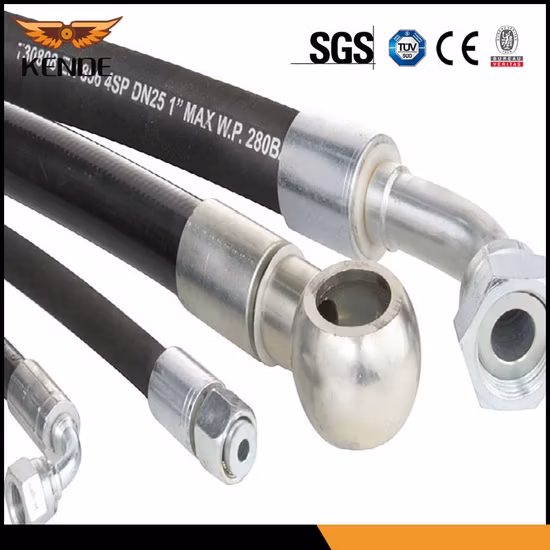 Super Long Service Life Industrial Hydraulic High Pressure Braided Air Oil Water PVC Garden Excavator Rubber Hose Pipe Assembly Flexible 4sh 4sp Hydraulic Hose