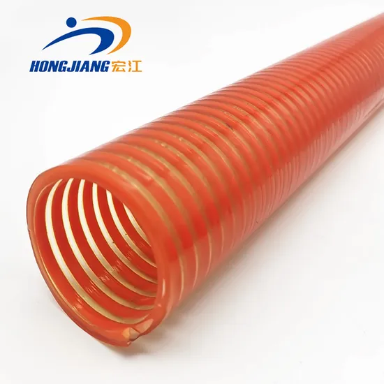 Flexible en plastique renforcé PVC Helix Aspiration Décharge Spiral Tube Tuyau flexible avec surface ondulée ou plate