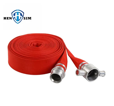 BS 6391 Type 2/Tuyau de revêtement Layflat de couleur rouge/tuyau d'incendie à revêtement en PVC