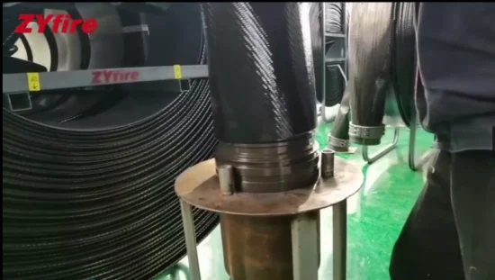 Zyfire 4 pouces-270psi haute résistance à l'abrasion et résistance chimique TPU poser le tuyau d'eau Frac d'approvisionnement en eau plat