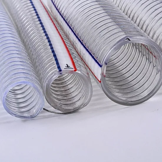 Tuyau d'aspiration en PVC renforcé de fil d'acier inoxydable en spirale