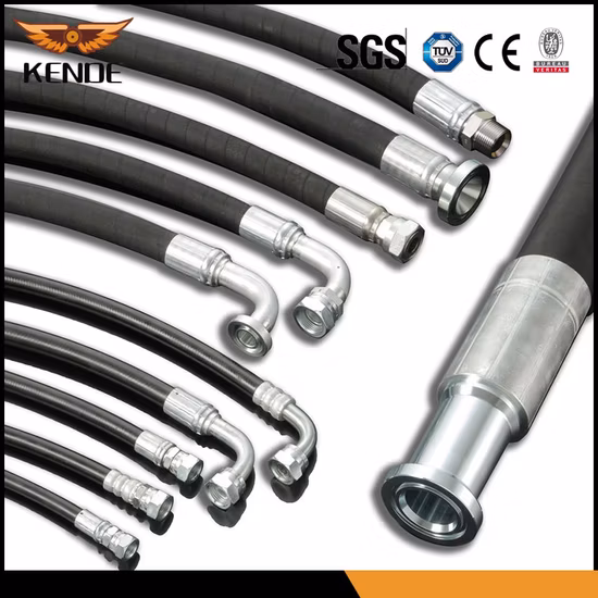 Super longue durée de vie hydraulique industriel haute pression tressée huile huile eau PVC excavatrice de jardin tuyau en caoutchouc tuyau flexible 4sh 4sp tuyau hydraulique