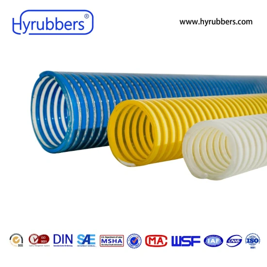 Hélice en PVC flexible orange pour travaux légers/tuyau d'aspiration ondulé