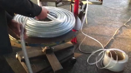 Tuyau de tuyau de conduit de décharge d'aspiration de carburant d'eau renforcée de fil d'acier en spirale de ressort de PVC transparent flexible