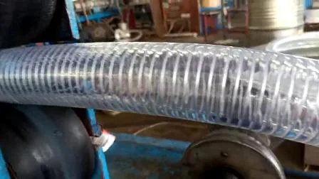 Tuyau de tuyau de carburant d'eau renforcé de fil d'acier en spirale de ressort flexible industriel de PVC pour le transport de décharge d'aspiration de poudre d'huile d'eau
