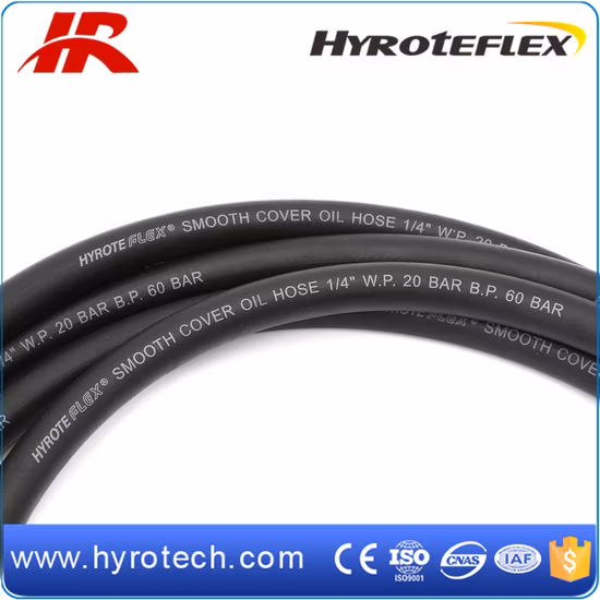 Tuyau d'huile renforcé de textile/tuyau de carburant à couvercle lisse